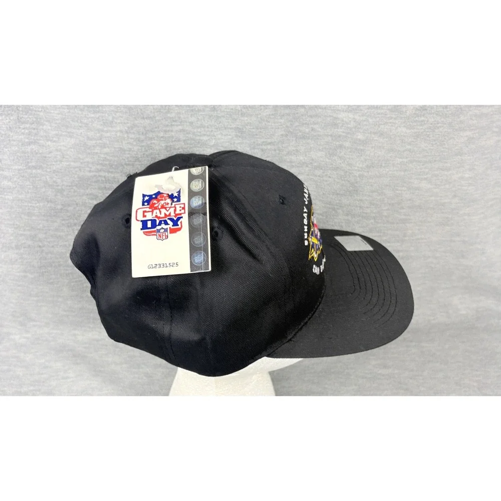 Vintage NFL Super Bowl XXXII 1998 San Diego Snapback Hat Mens Black Game Day NWT